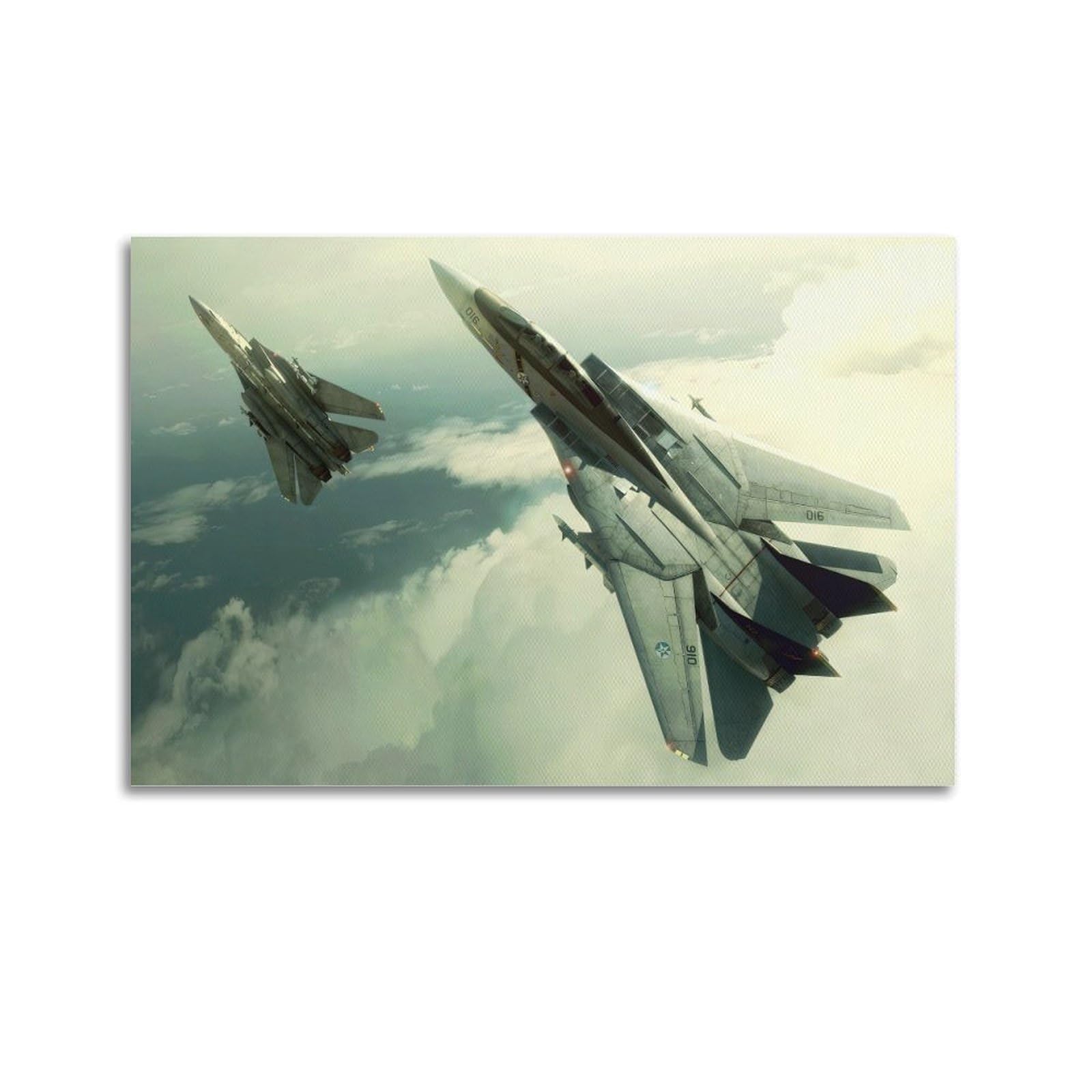 GLMHOK Military Fighter Aircraft Poster F-14 Tomcat Fighter Jet Decorative Painting Canvas Poster 20x30inch(50x75cm)