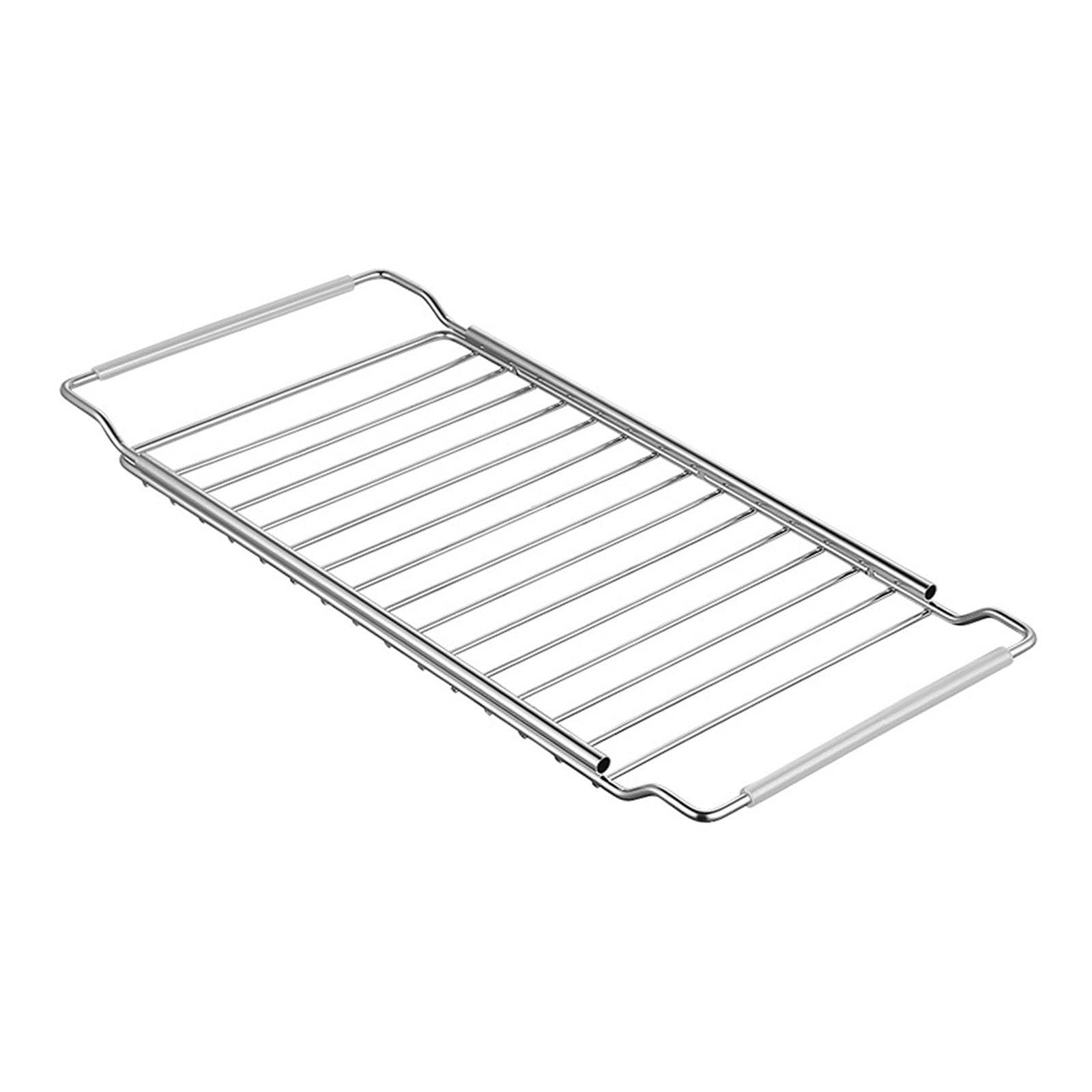 Puxzyax Large Kitchen Brush Dishcloth Holder Drain Shelf Organize Sink Area Easily Access Utensils Plates Counter Clear Telescopic Sink Storage Rack Dishcloth Towel Rack 40-65Cm