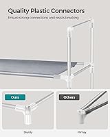 Vista 6 de Songmics ULSR10G organizador de 10 estantes para zapatos, 50 pares, tela no tejida, gabinete organizador en torre