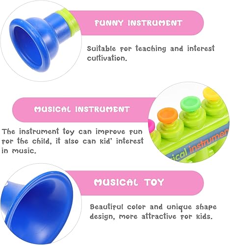 Miniatura 6 de Ipetboom Instrumentos musicales, instrumentos de trompeta de juguete para trompeta, juguetes educativos, juguete musical para , color aleatorio,