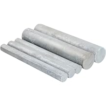 High Purity Zinc Rod 300mm Long Zinc Bar 99.995% Pure for Marine Cathodic Protection Ship Boat Water Heater Condenser Pump Pipeline Cable 16mm5/8" 300mm11.81
