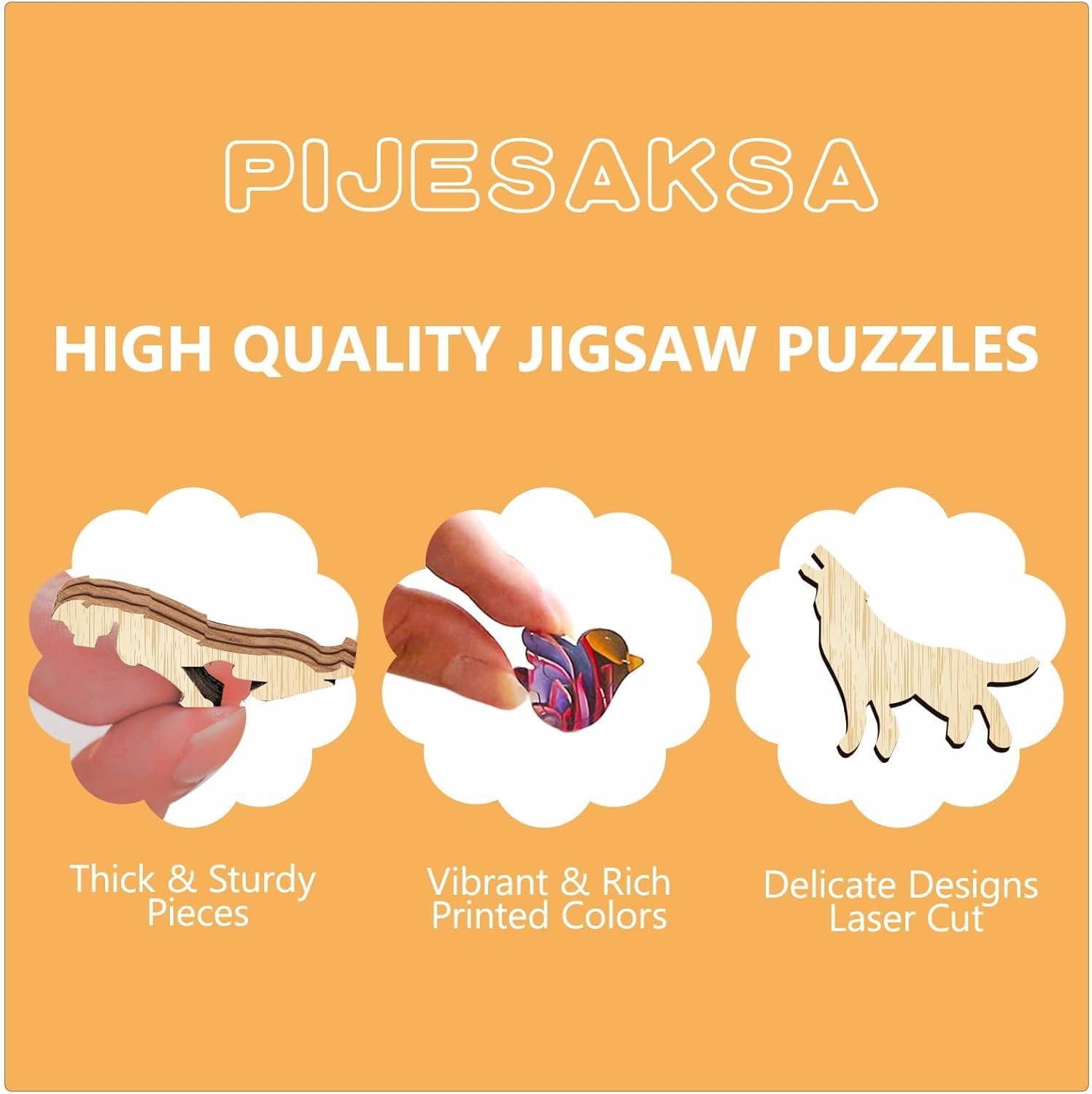 Wooden Puzzles for Adults, 3D Visual Effects Running Horses Wooden Jigsaw Puzzles for Adult, Wood Puzzles Adult, Cool Puzzles, Unique Gift Idea, Wall Art Canvas Puzzle (M-11.4 * 11.4in -200 Pcs)