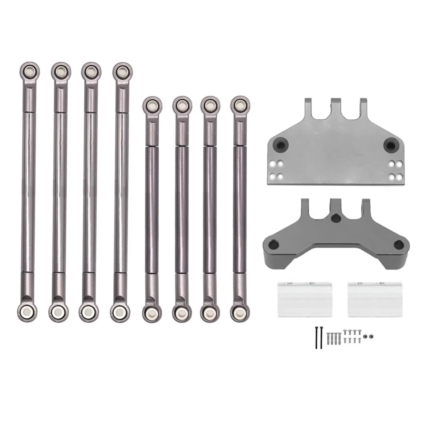 RC Parts Compatible with MN128 MN86 MN86S MN86K 1/12 RC Car Parts Accessories Metal Link Rod and Servo Mount Pull Rod Mount for Seat Bracket(Grey)