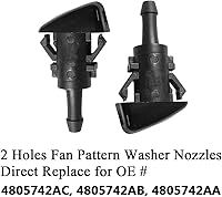 Vista 2 de 4805742AC Compatible con boquillas de limpiaparabrisas RAM Premium Compatible con camiones Dodge RAM 1500-5500 2009-2024 Chorro de boquilla