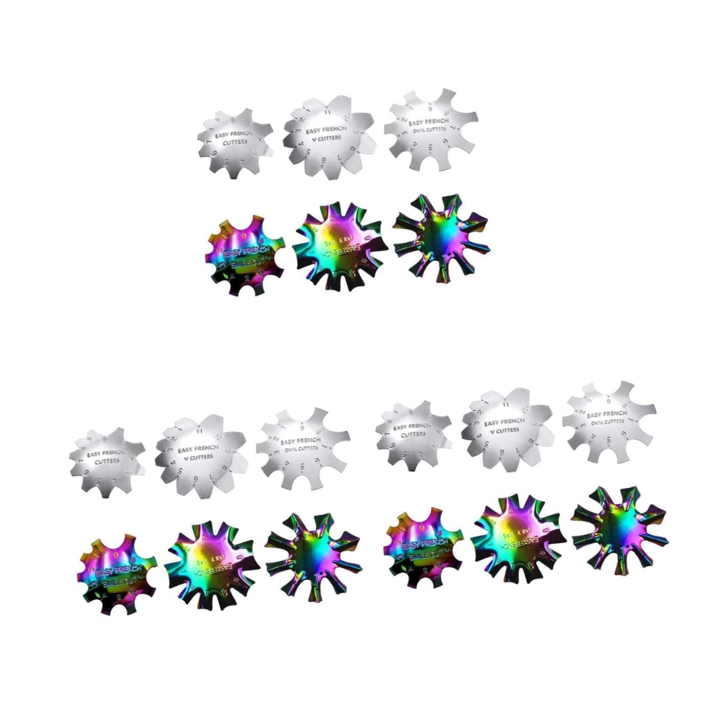 Coupe-ongles manucure française Healeved : lot de 3 kits de 6 pièces pour lignes