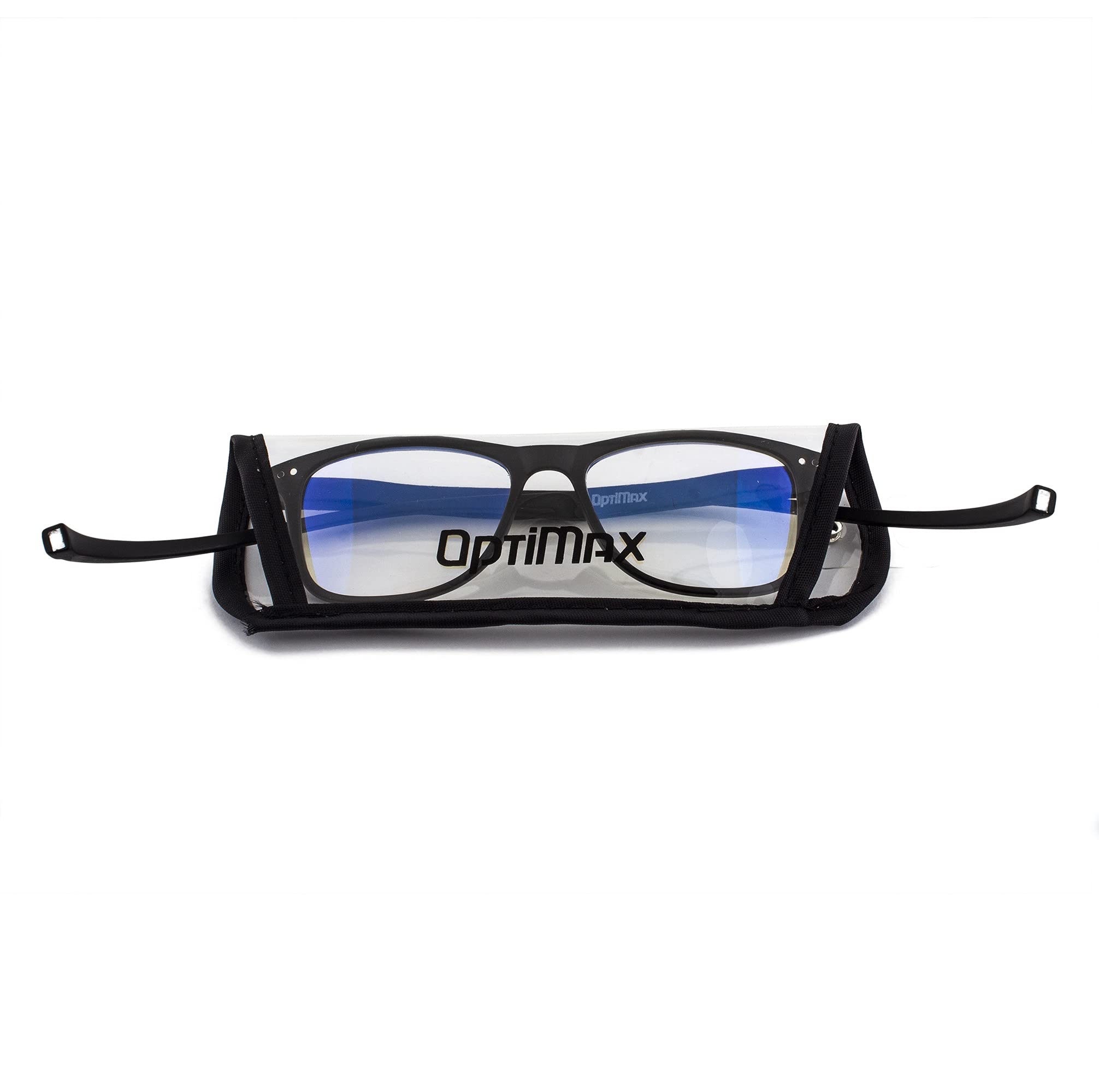 AUGEN Optimax Anti Glare Blue Cut Magnetic Reading Glasses With Neck Rest For Men Women(Black +1.00) (B097N757SH) Amazon Price History, Amazon Price Tracker