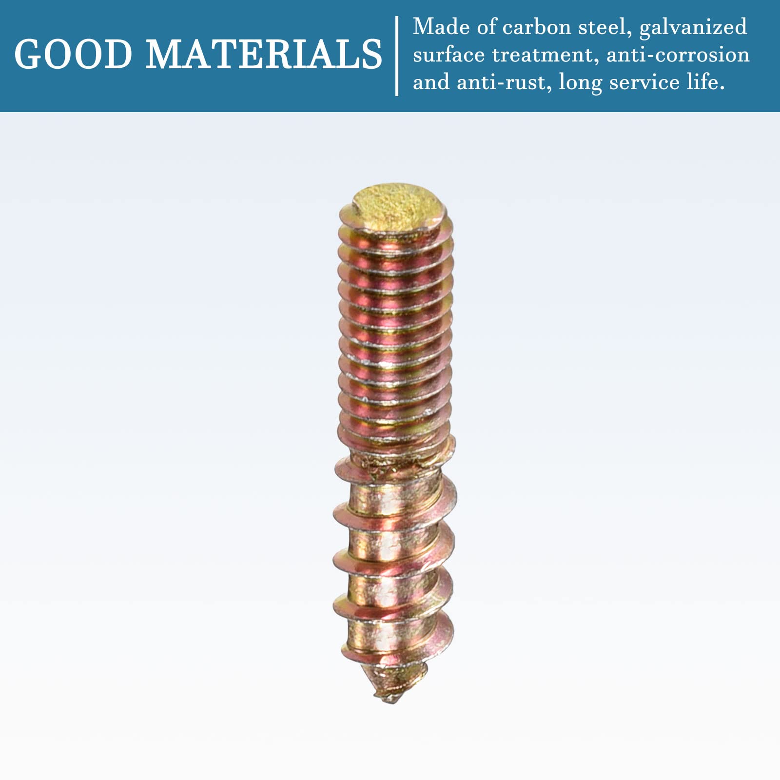 Viti A Doppia Testa M6x30mm Per Gambe Divano - 20 Pezzi In Acciaio Carbonio, Finish Bronzo - Foto 5