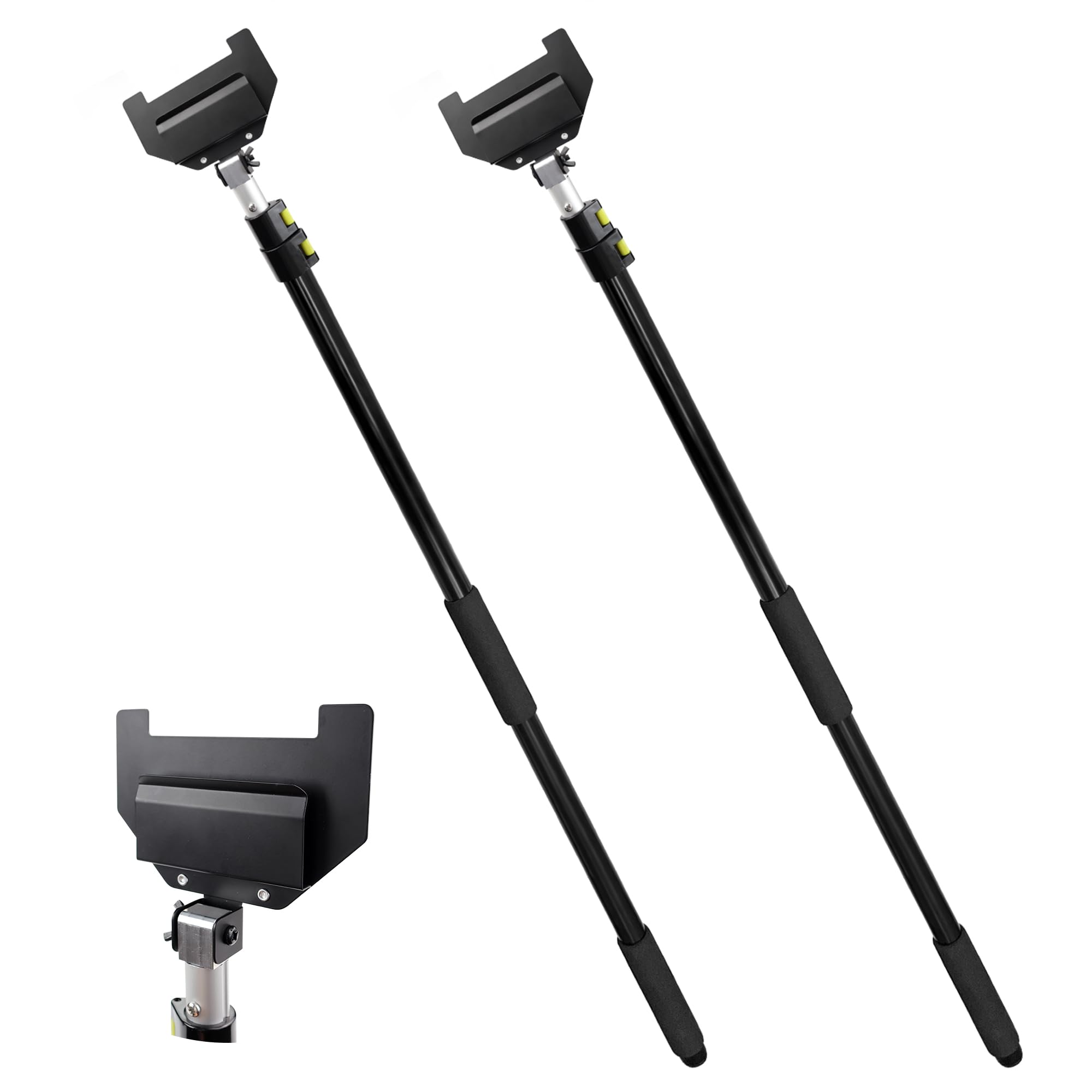 HUAALIUCHE 8 Foot Extension Handle for Board Corner Protector, Foldable Cargo Load Corner Protector V Edge Guards Handle,Upgraded Spring-Steel Secure Grip -Stardard Head,2 Pack