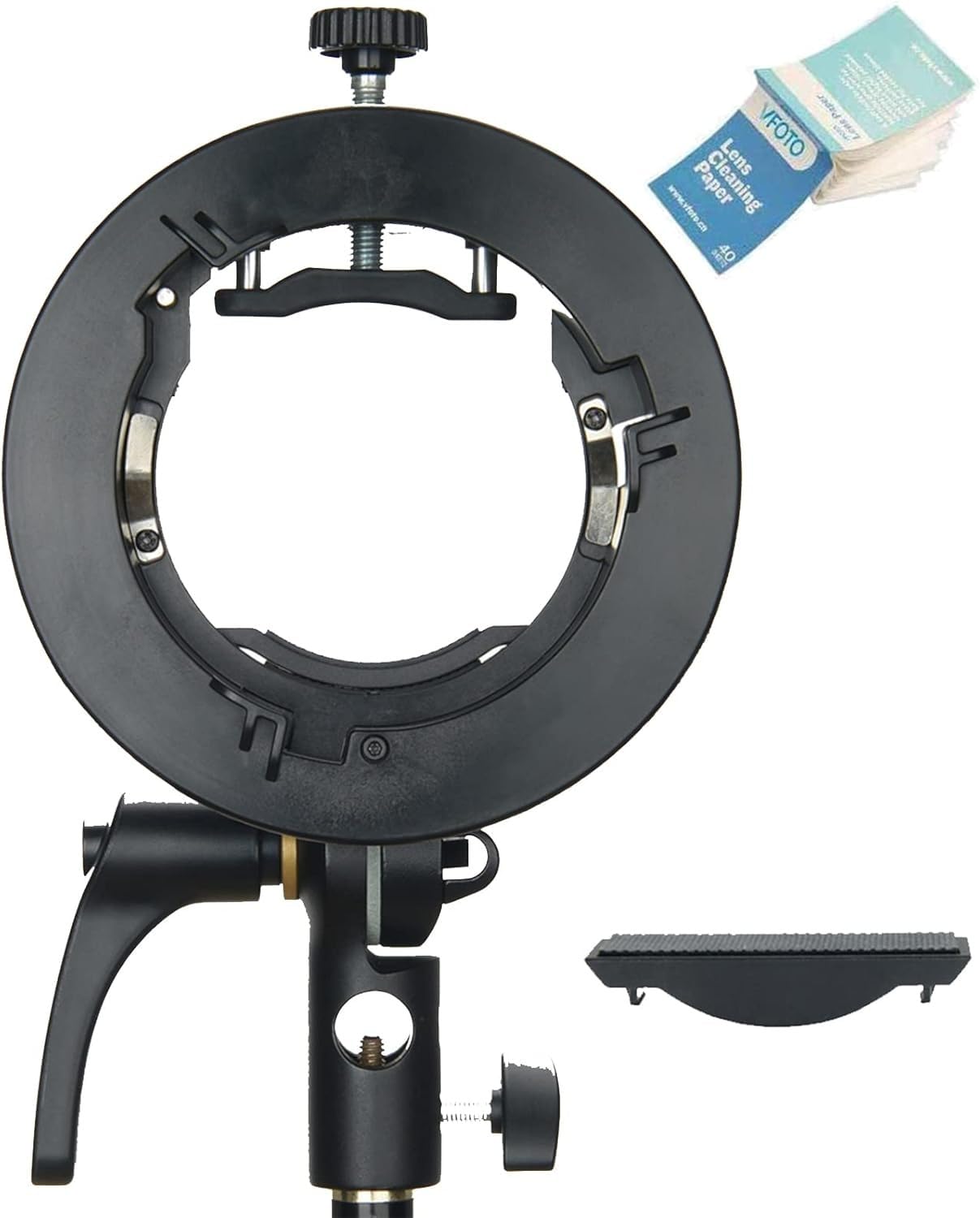 Godox S2 Bowens S-Type Coupe-Flux + Support pour Windows, Souple, boîtes, Vaisselle, etc. ; Beauté avec Monture Bowens