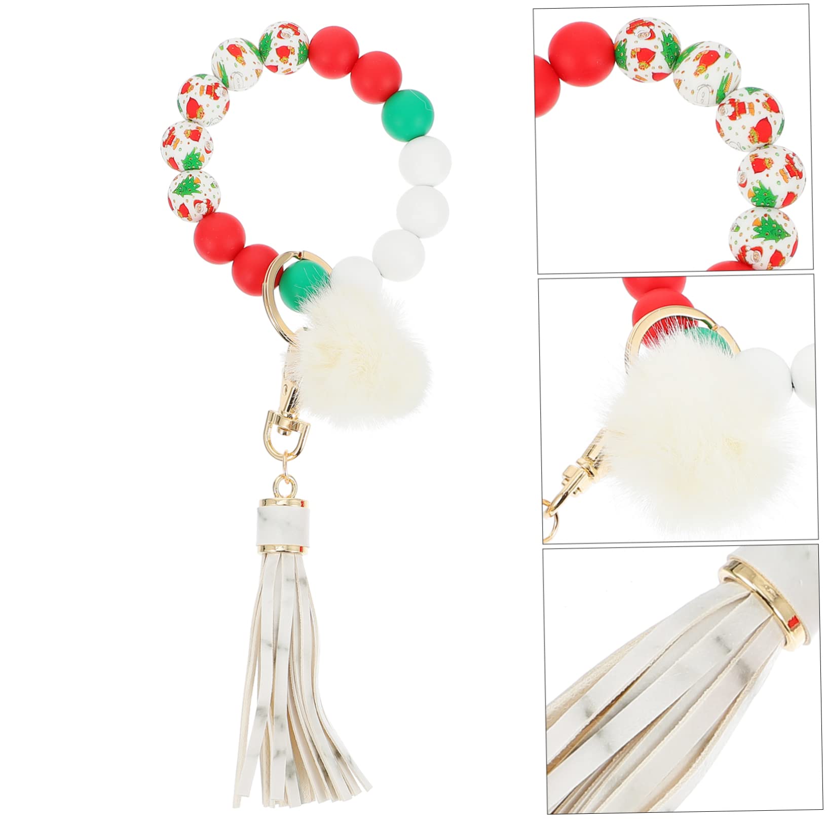SOIMISS 6stücke Kreativer Quaste Schlüsselanhänger Mit Tassel Und Bommel Dekoratives Weihnachts-accessoire Für Handtaschen Schlüsselbund Und Für Frauen