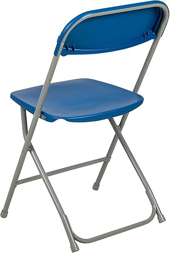 Miniatura 7 de Flash Furniture Silla plegable de plástico de la serie Hercules, color azul, paquete de 2 unidades, capacidad de peso de 650 libras, cómoda silla