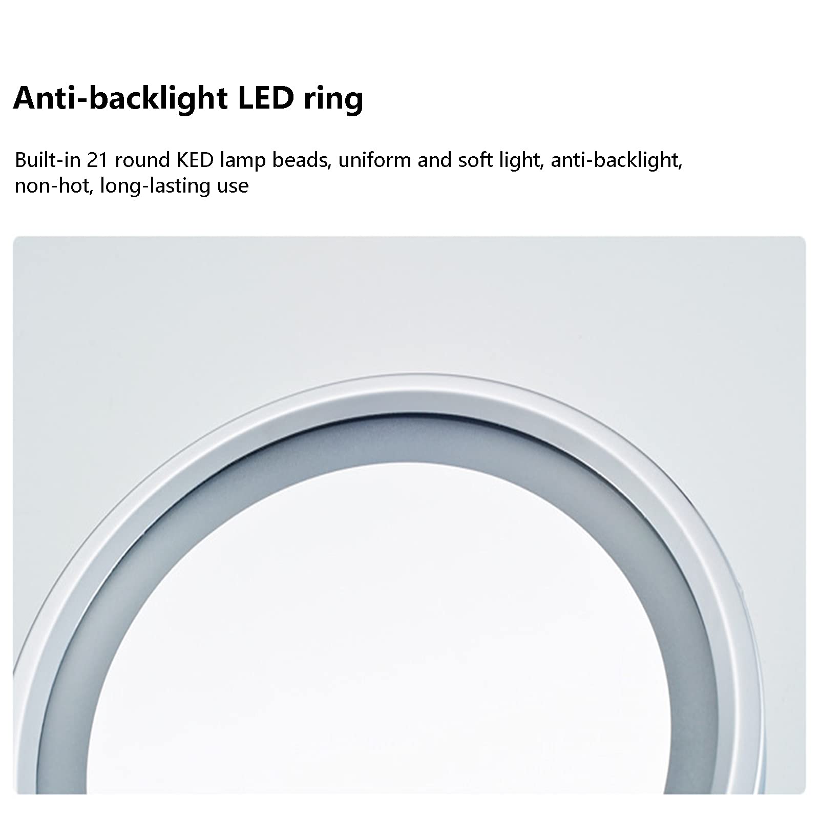 10 Pulgadas Espejos De Aumento De Pared,LED Solo Lado 3X Espejo De Maquillaje, Adecuado para Dormitorio, Comercial, Baño,Negro,10