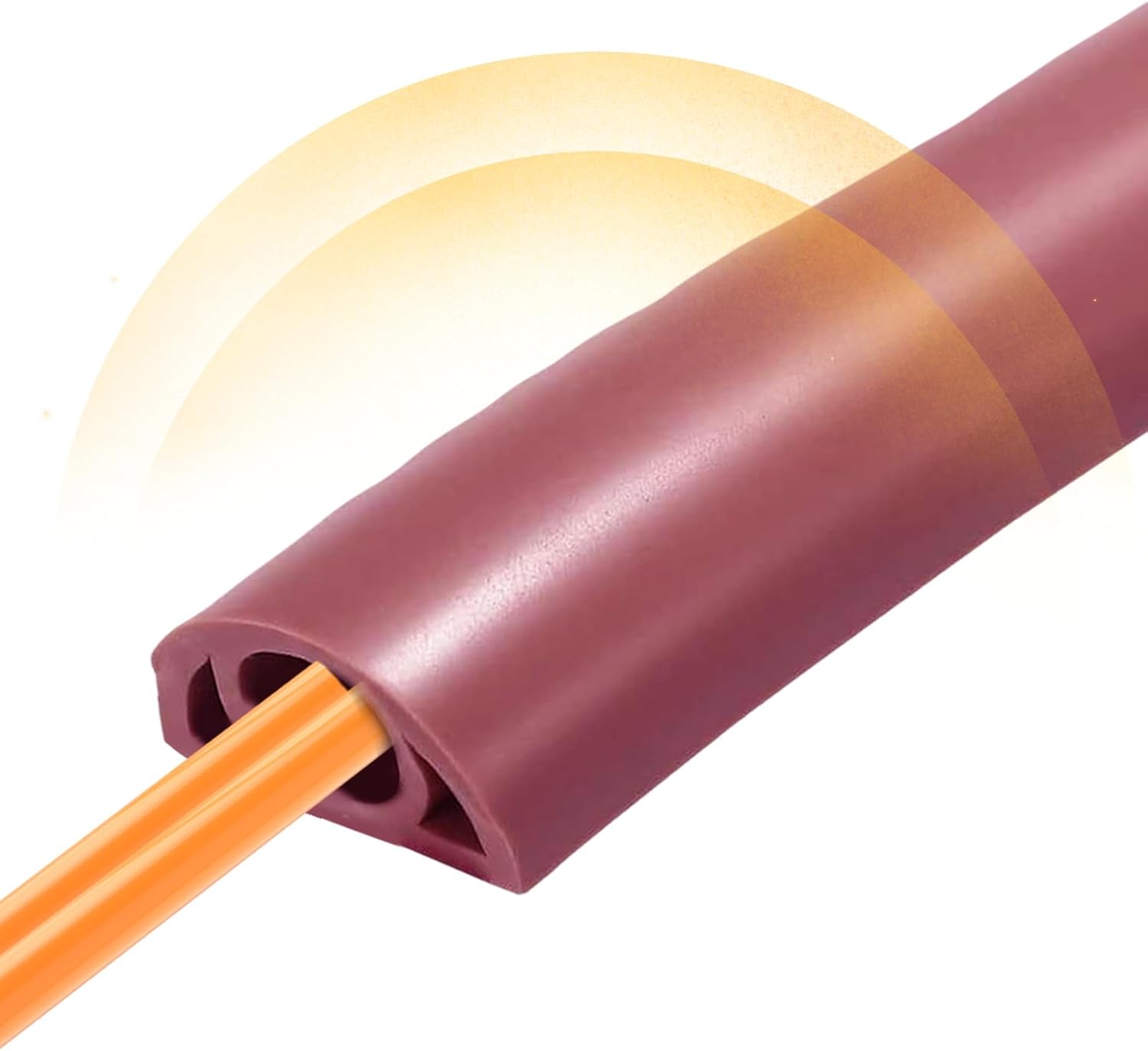 Floor Cord Cover - Flame-Retardant Cord Covers for Wires on Floor,Self-Adhesive Household Cable Management Hider for Home Office or Outdoors