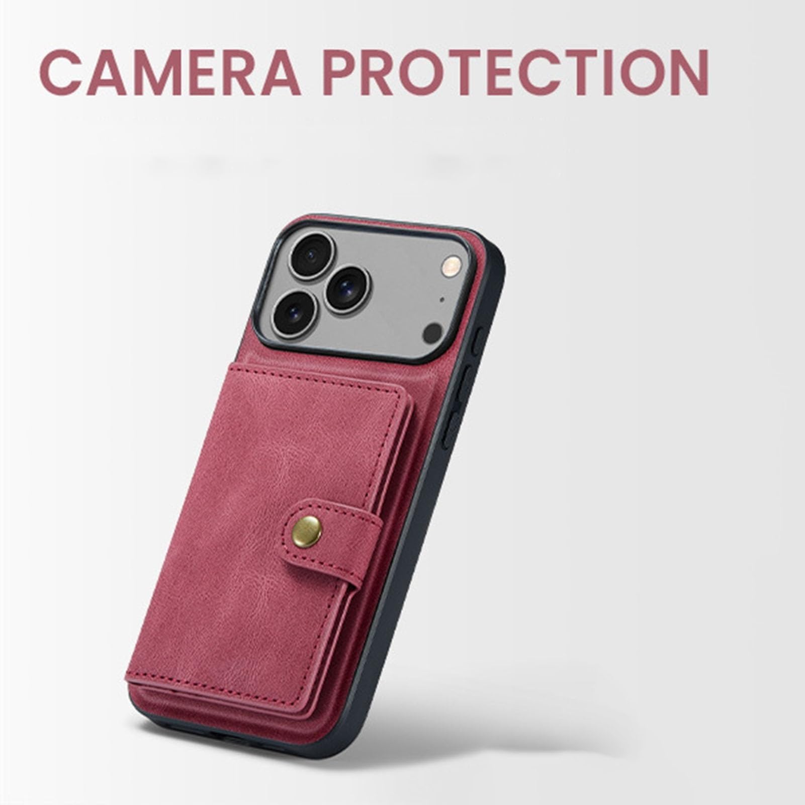 Etui na iPhone'a 17 Pro Max/17 Pro/17 Air/17, odporna na zarysowania powłoka ze skóry PU z wkładaniem karty, magnetyczny uchwyt zatrzaskowy (niebieski, 17 Pro)