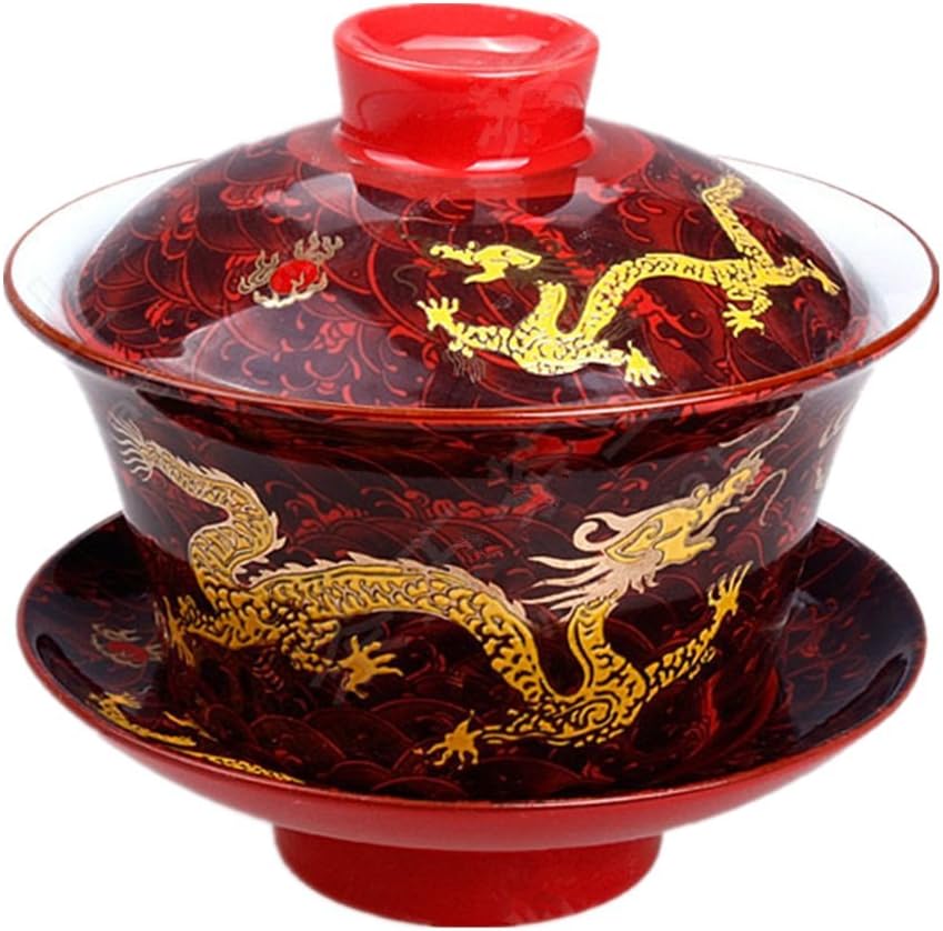 Moyishi Chinese Porcelain Gaiwan Dragon Tea Set