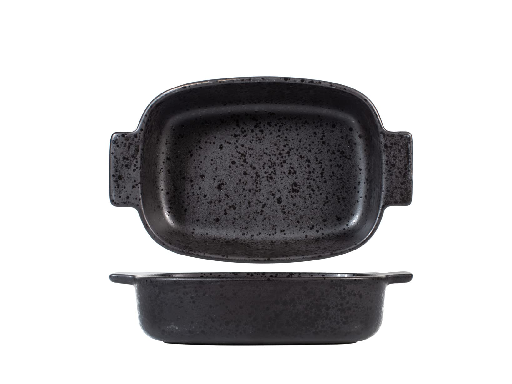H&H Rectangular Baking Dish, Stoneware, Black, 19x14xH5cm