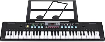 Amazon | 61 キー USB 電子ピアノマイク付きデジタル LED ディスプレイ