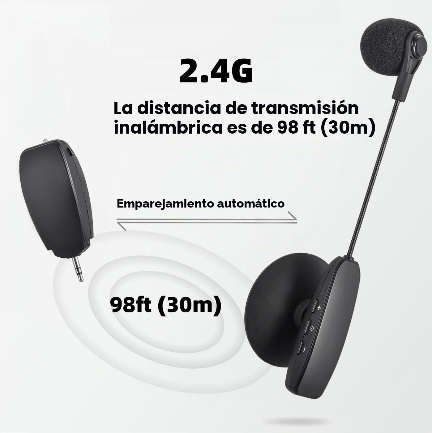 Micrófono Inalámbrico 2.4G para Instrumento de Música con Ventosa, Receptor y Transmisor Inalámbrico, para Guitarra, Violín, Banjo y más