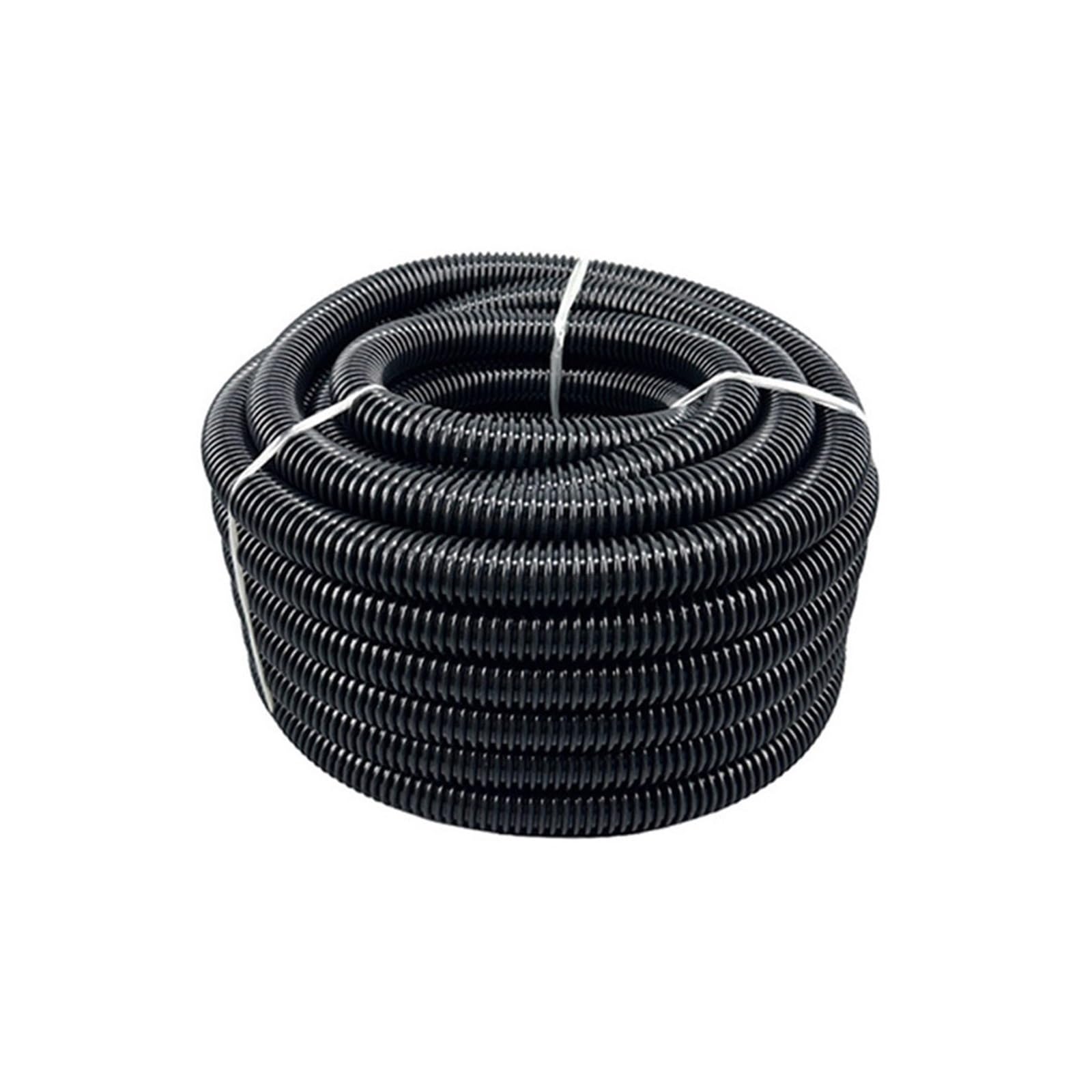3m/5m Vacuum Cleaner Hose Inner Diameter 32mm Universal Extended Flexible Threaded EVA Corrugated(Black-3m)