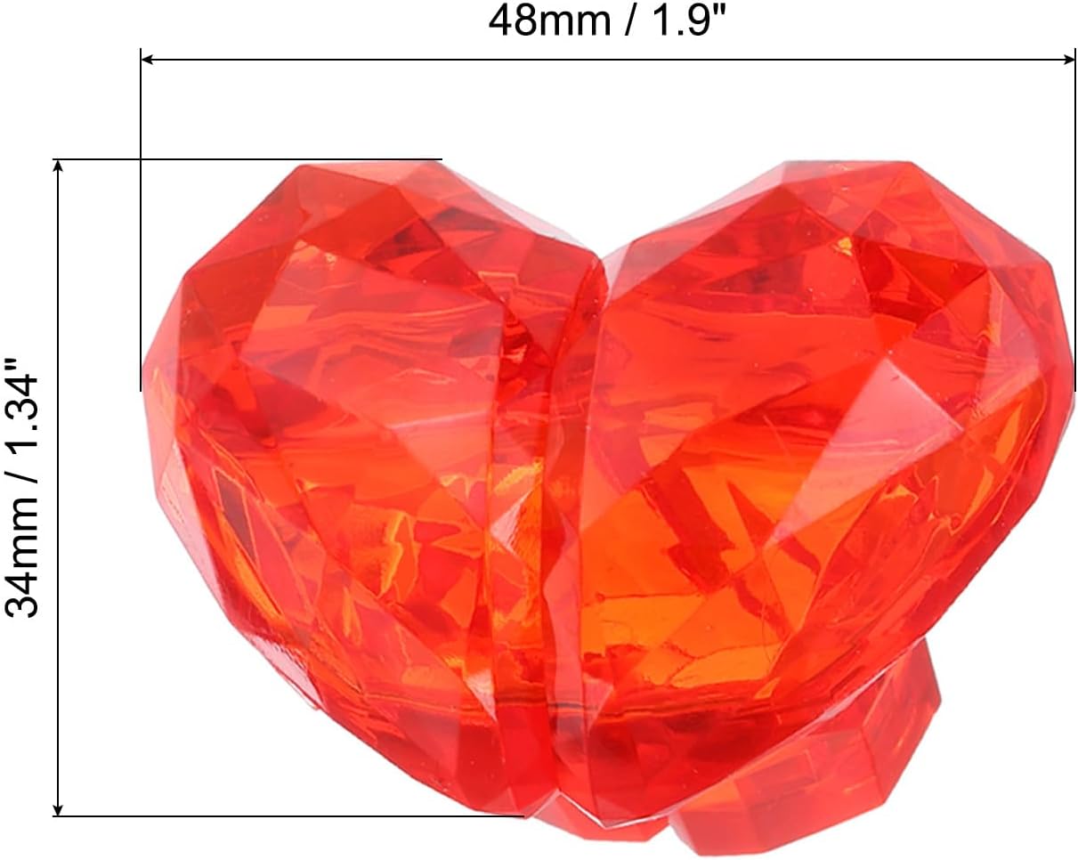 2Pcs Toilet Tank Button toilet button pusher Love Heart Shaped Flushing Toilet Button Pusher Toilet Replacement Part for Women Long Nail Transparent Red