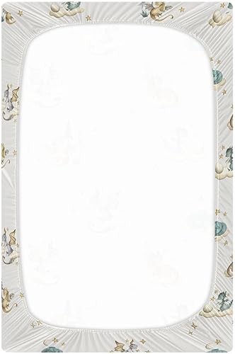 Miniatura 3 de Sábanas de cuna para niños y niñas pequeñas, diseño de dragón para cuna, colchón neutro para cuna, colchón de cuna, suave y transpirable, 52 x 28 x