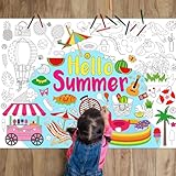 Hello Summer Coloring Poster for Kids