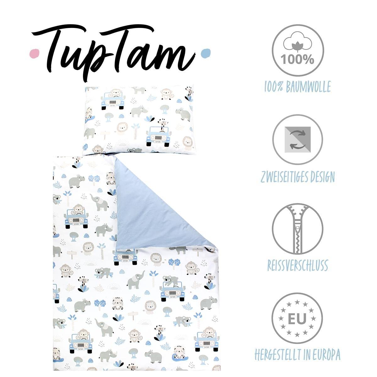 TupTam Juego de Ropa de Cama para Niños, de 2 Piezas., Conejo/Rosa/Lunares, 120x90 cm — view 157