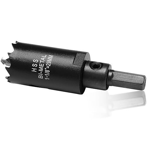 Miniatura 1 de Broca de sierra perforadora de 1 18 pulgadas para metal y madera, cortador de agujeros bimetálico M42 con profundidad de corte de 1.5 pulgadas para