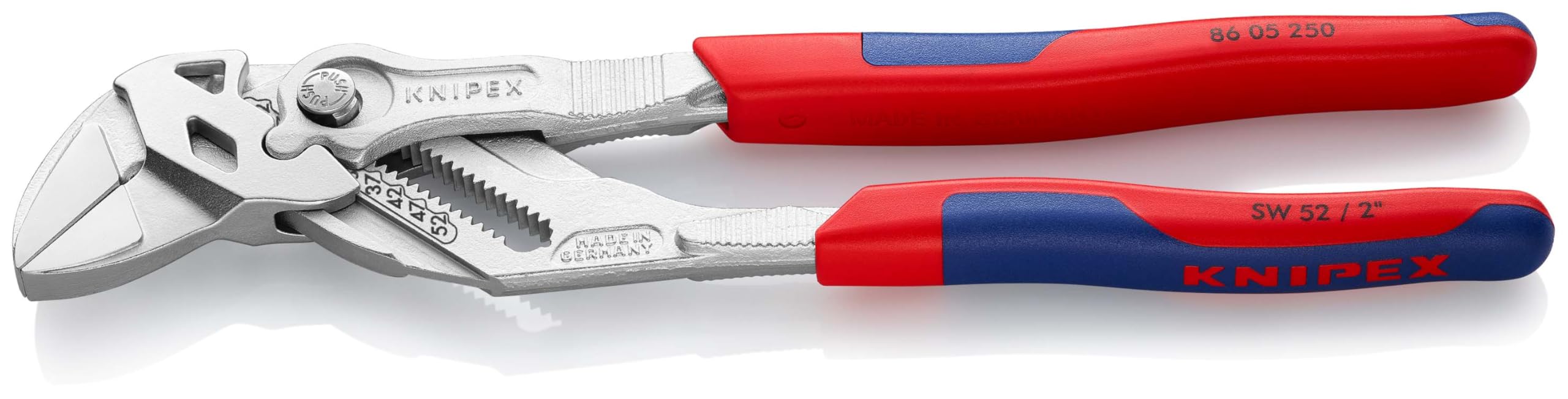 KNIPEX Pinza chiave pinza e chiave in un unico utensile cromata con impugnature multicomponente 250 mm, 86 05 250