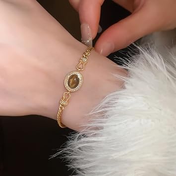 Bracelets For Womens Women's Vintage Bracelet, Fashionable Hand Chain-yellow