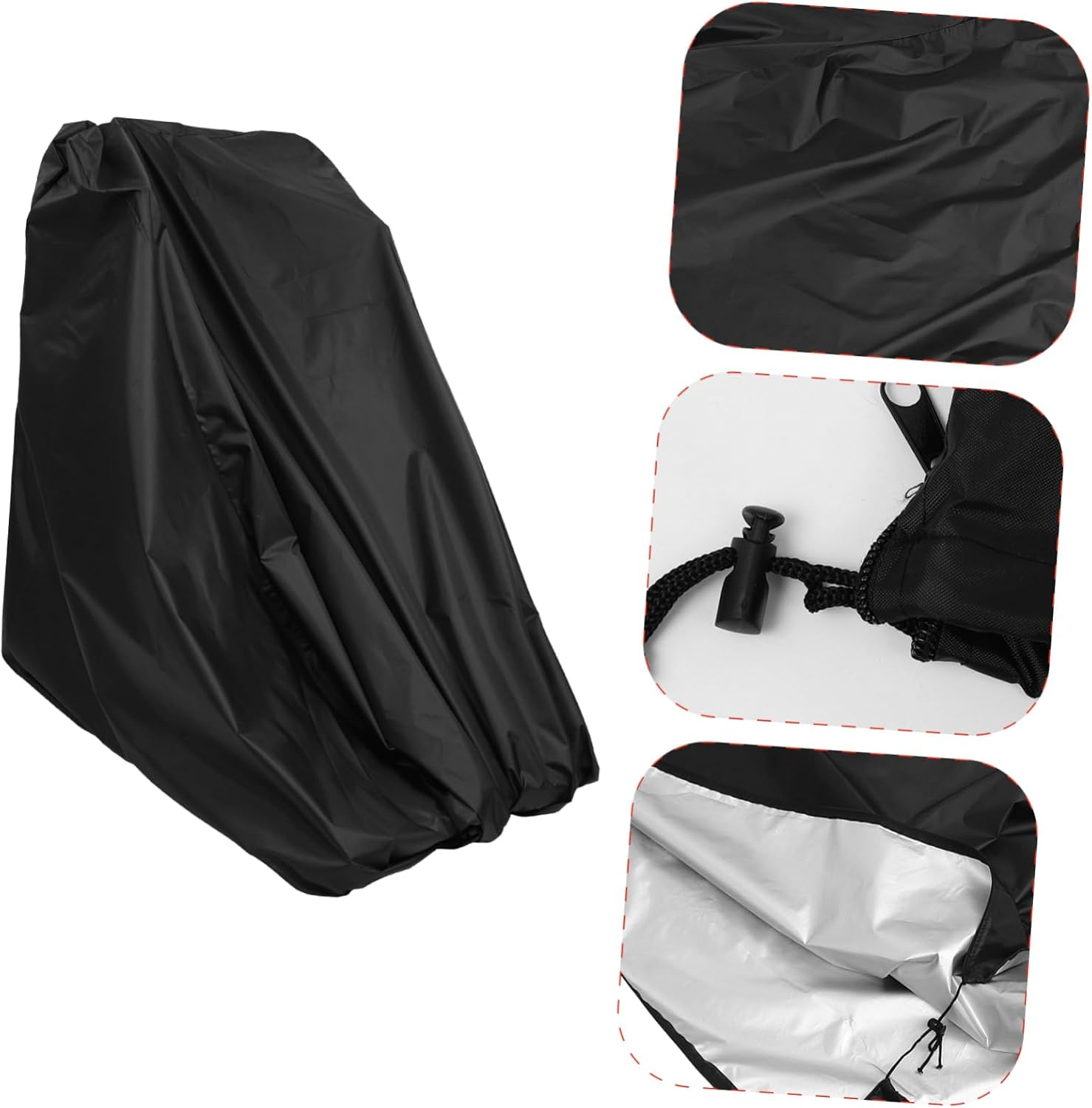 KICHOUSE Treadmill Cover Running Machine Protective Black Oxford Easy Drawstring Closure for Home and Gym Use