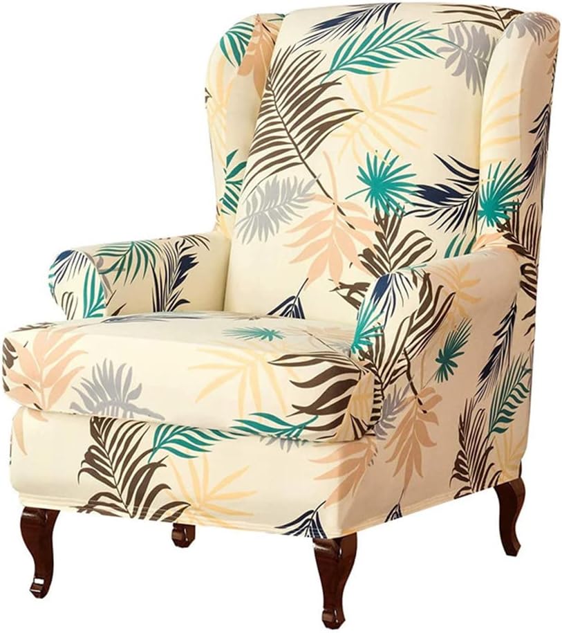 QTMY Stretch Wingback Accent Chair Cover Recliner Sofa Slipcover 1-Piece Couch Sofa Cover Furniture Protector,19-35 (34)