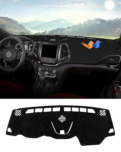 Autorder Dashboard Cover Mat for 2014-2023 Jeep Cherokee Accessories Dash
