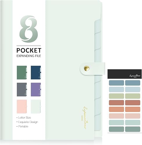 8-Pocket Expanding File Organizer