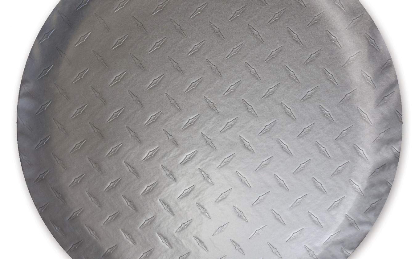 ADCO 9752 Silver Diamond Plated Steel Vinyl Spare Tire Cover B (Fits 32 1/4" Diameter Wheel)