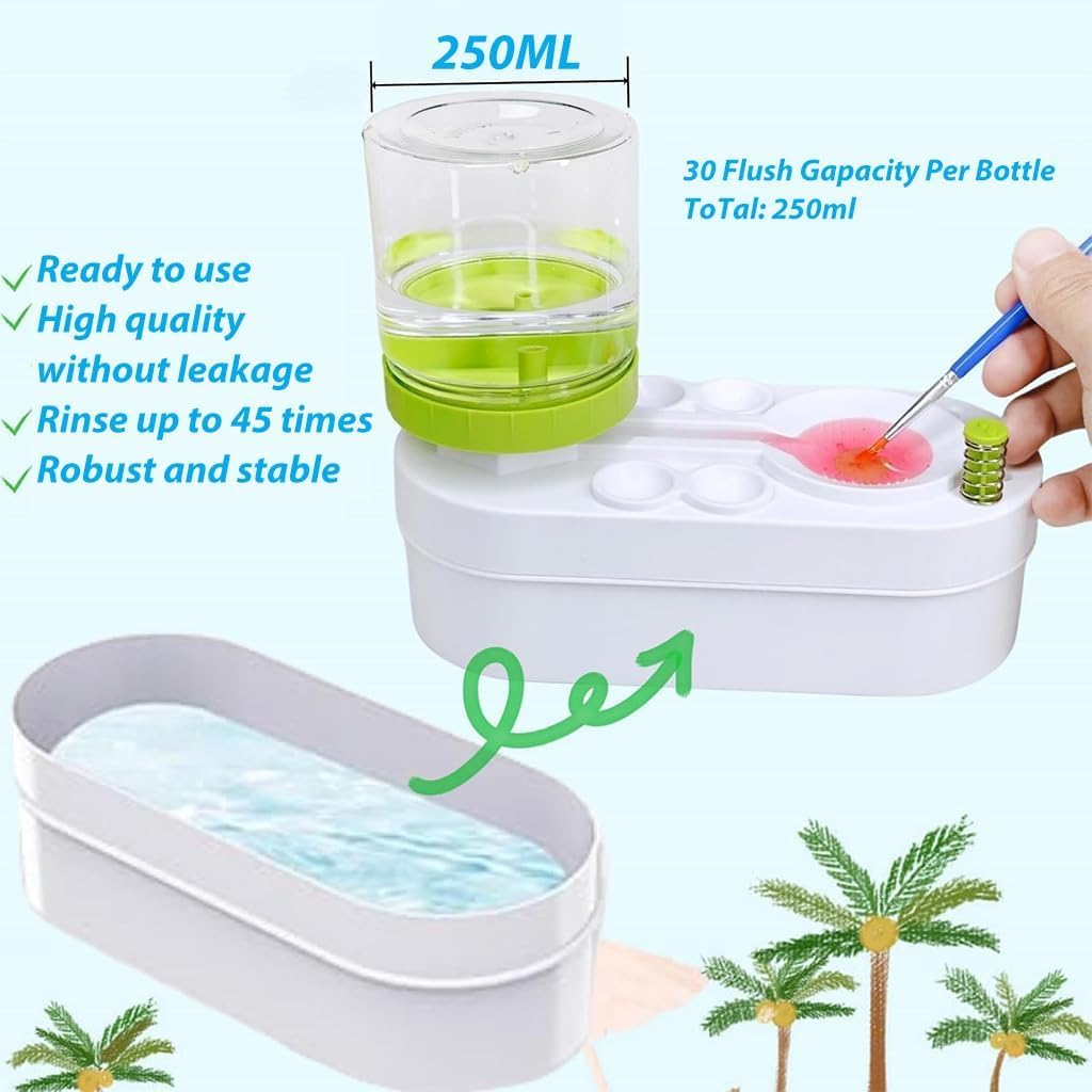AP & ZP 2 in 1 Paint Brush Cleaner Machine with Auto Refill, Flushing Button & Water Tank - Efficient Cleaner for Oil, Acrylic & Makeup Brushes for Oil Paint Brushes, Acrylic Paint Brushes 4