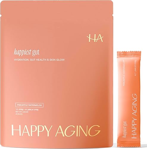 Miniatura 10 de Happy Aging Happiest - Polvo de hidratación intestinal - Electrolitos + probióticos + prebióticos duales + ácido hialurónico - Equilibrio