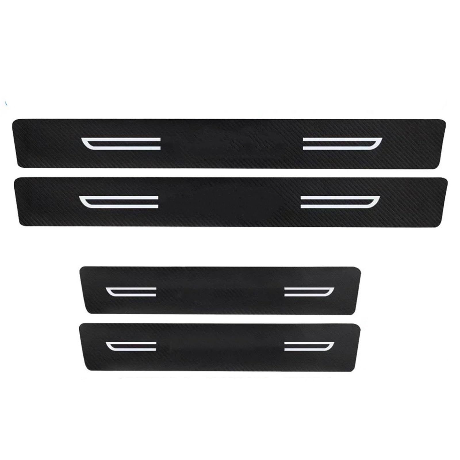 Door Threshold Sill Protective Scuff Plate For Renault For Captur Badge Rear Trunk Bumper Guard Accessories(4Pcs door sill)