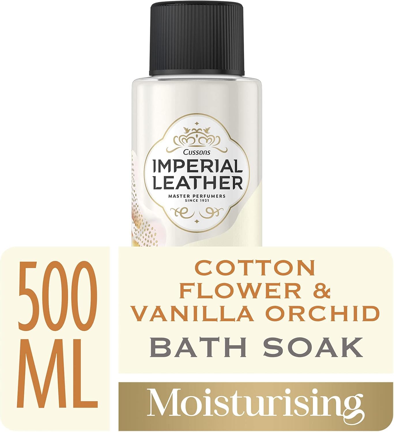 Imperial Leather Moisturising Bath Soak, Cotton Flower & Vanilla Orchid, Rich & Creamy Bubble Bath, Gentle Body Skin Care - Image 3
