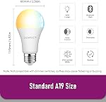 Ampoules Alexa 150W Équivalent, Ampoules Smart Directement compatibles avec Alexa, chaud au vent pour refroidir le blanc, A19 E26 Ampoule Bluetooth, non WiFi Requis, 14W 1600LM, paquet de 4