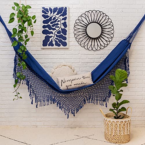 Aiyra Blue Hammock, 2 Person 287 Pound Capacity, Large Hammock Bed for Indoor Outdoor