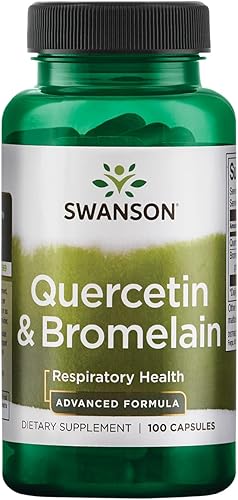 Swanson La quercetina y la bromelaina-promueven la salud respiratoria ayuda al sistema inmunológico estacional, apoya los niveles de colesterol de