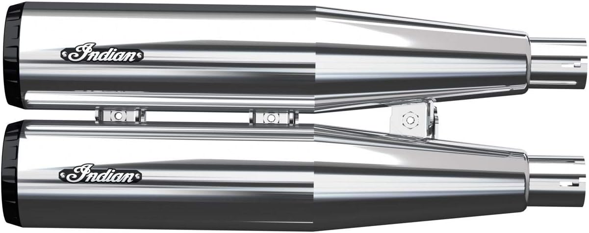 2019-2021 Genuine Indian Scout Stage 1 Shorty Slip-On Mufflers Chrome 2884110-156