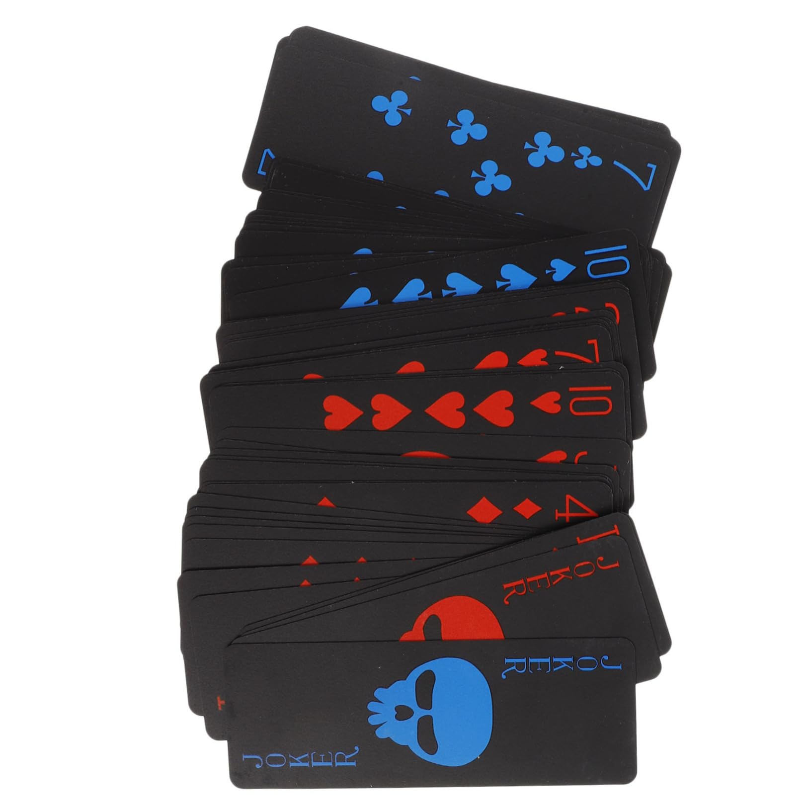 Cartes à Poker Pvc Imperméables Noir Motif Skull Ambiance Halloween