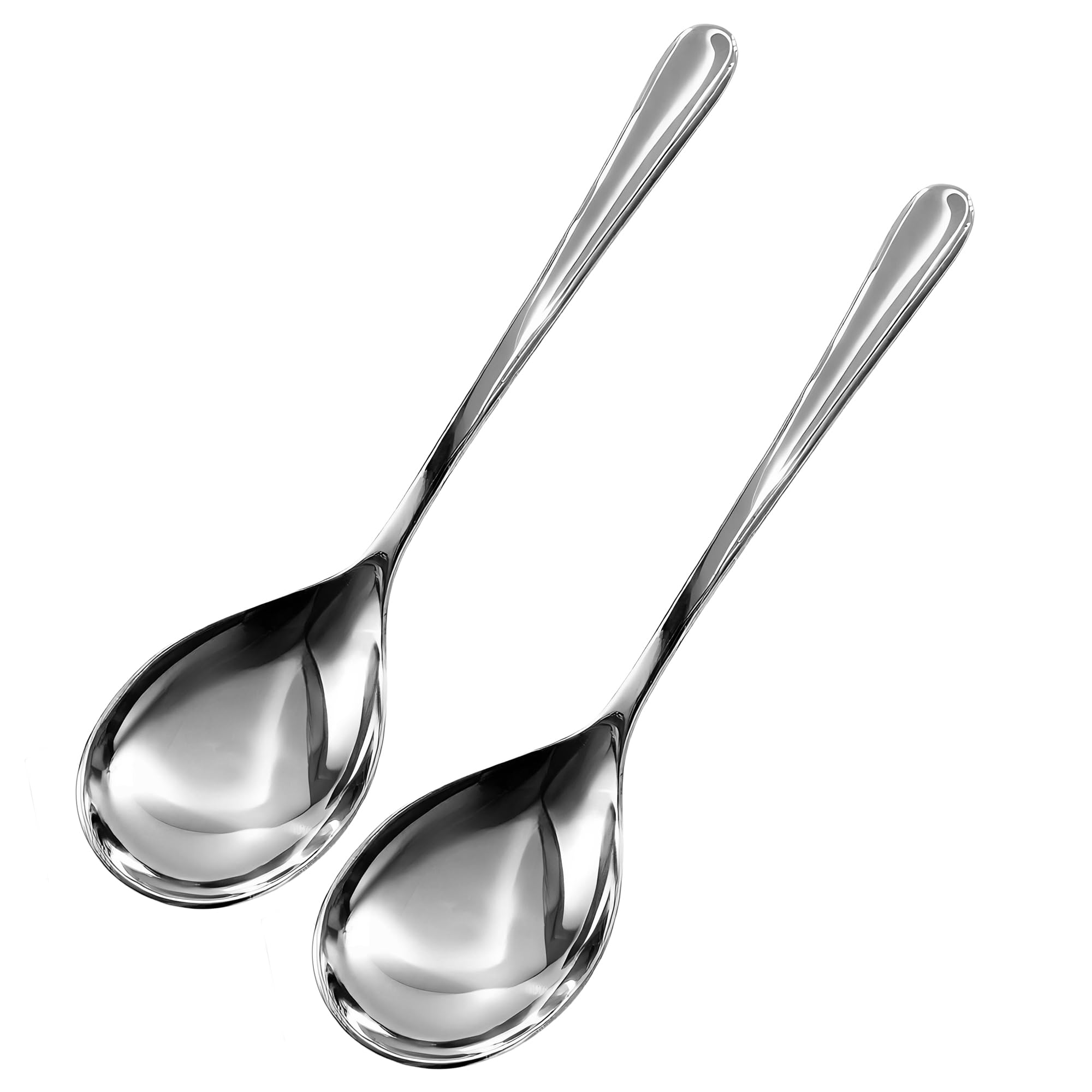 Cucharas para servir de acero inoxidable 18/10 resistentes de 2 piezas 1