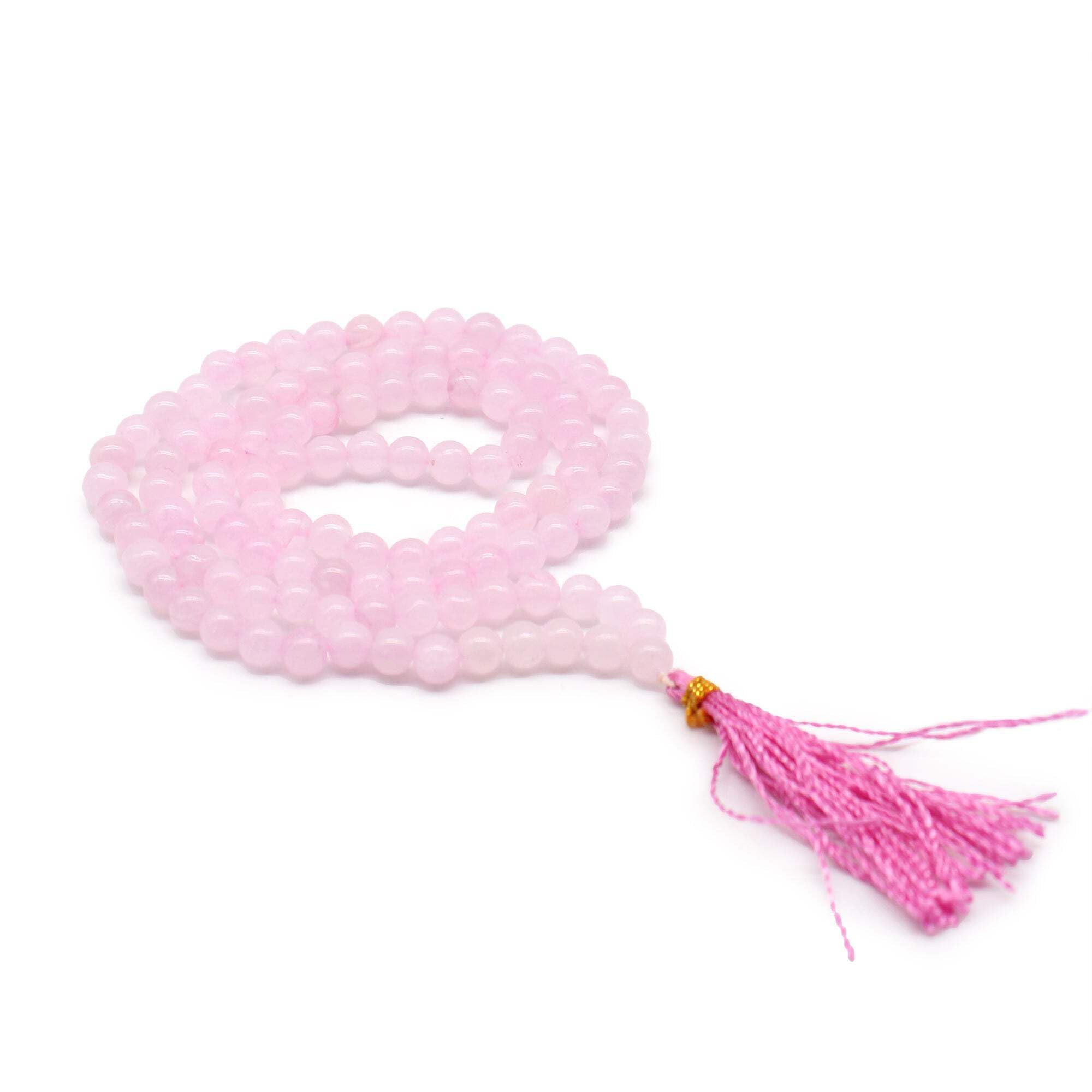 Ancient Wisdom Pink Mala Beads - Rose Quartz