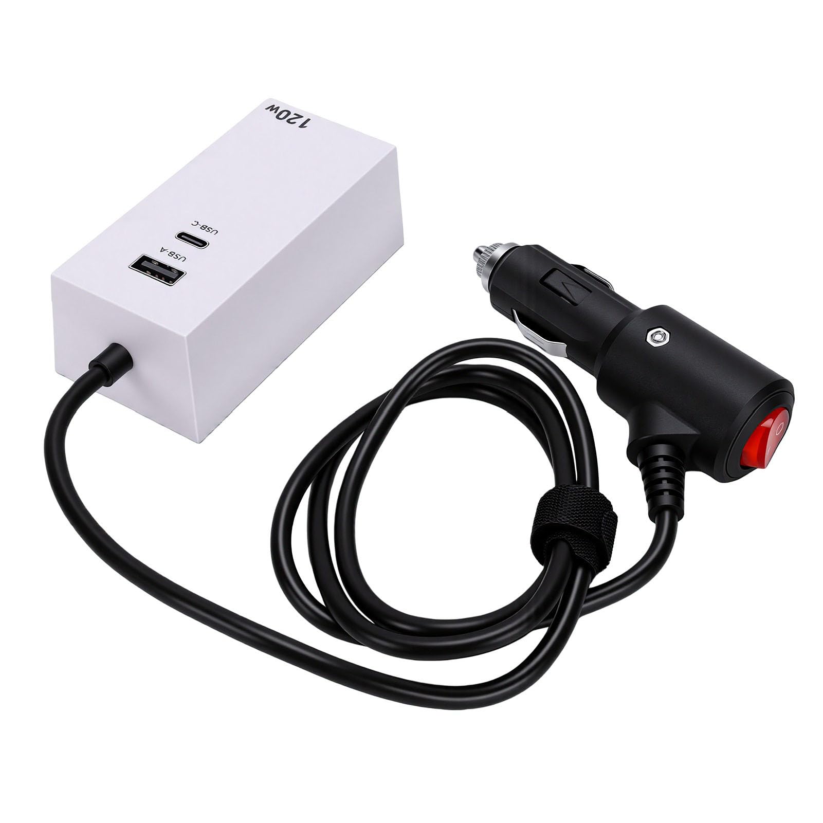 Generic Adaptador de Coche para Mini Antena Parabólica con Convertidor Boost de 36 V y USB-A QC 3.0 para un Suministro Eficiente de Energía en Barcos y Camiones