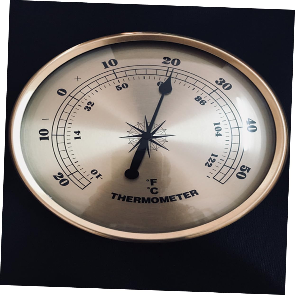 DOITOOL Indoor/Outdoor Wall Thermometer Digital Display Large Numbers Metal Material Easy to Install