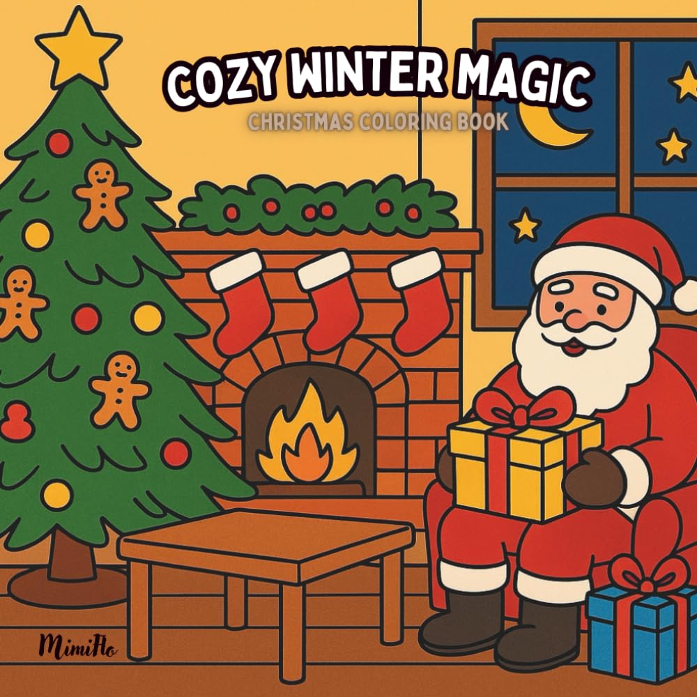 Cozy Winter Magic: Christmas coloring book