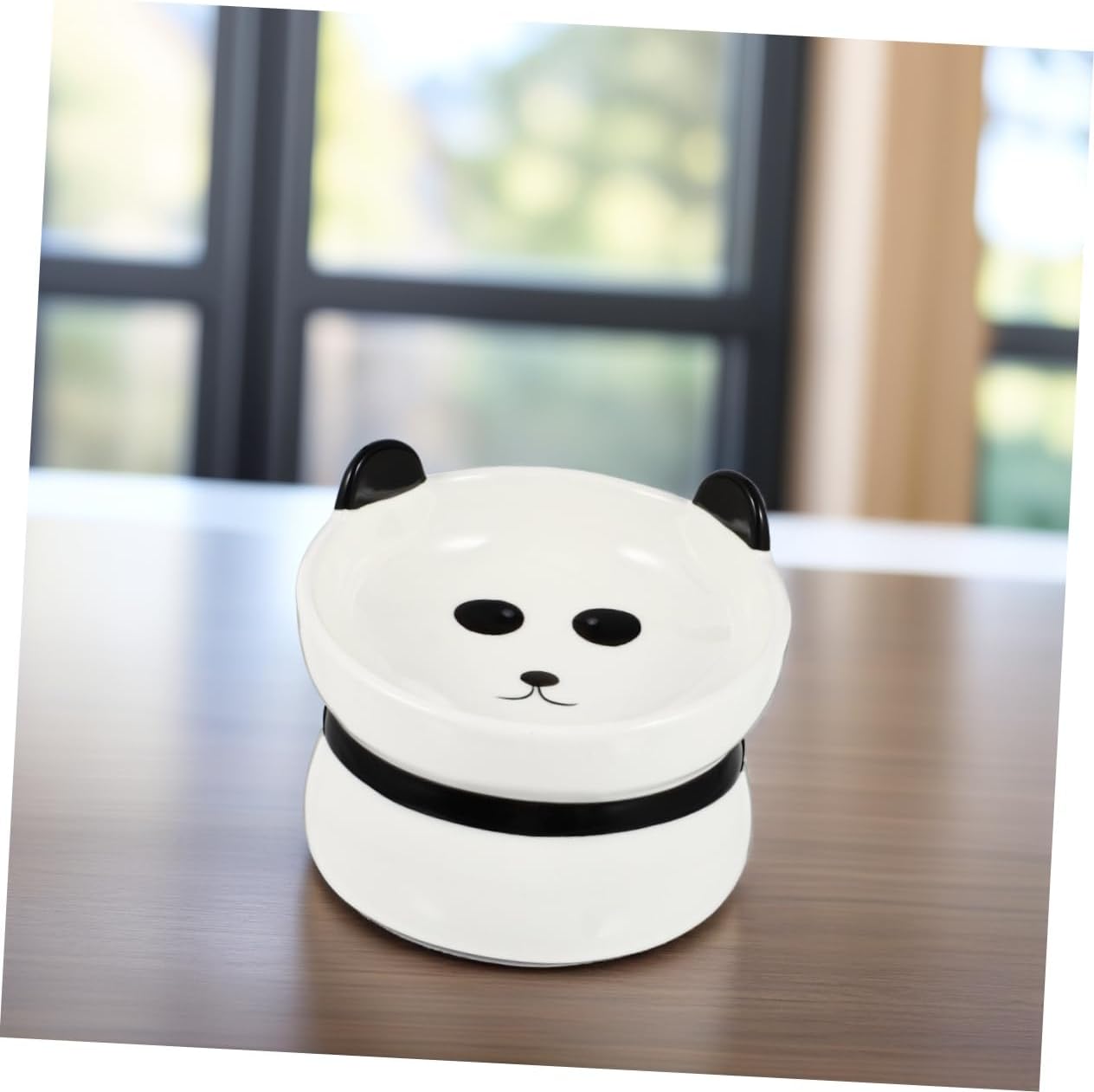 ERINGOGO Ceramic Cat Feeder Bowl Neck Protection Easy to Clean Design Spill Structure Elevated Pet Food and Water Dish for Cats and Dogs Whisker Fatigue Relief